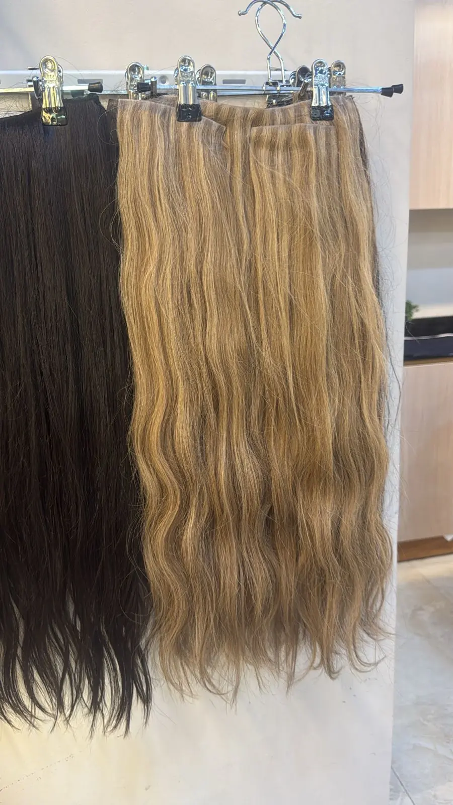 Honey blonde clip-in set — LUSSÉ hair extensions Dubai