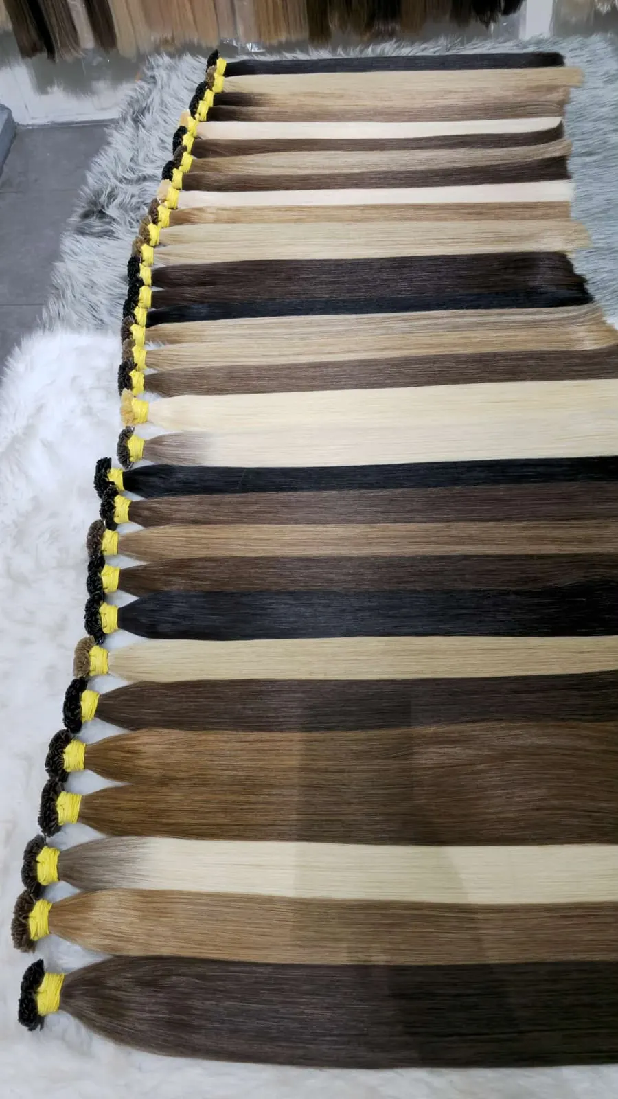 Colour chart · natural to blonde — blonde · 100% Remy human hair extensions in Dubai
