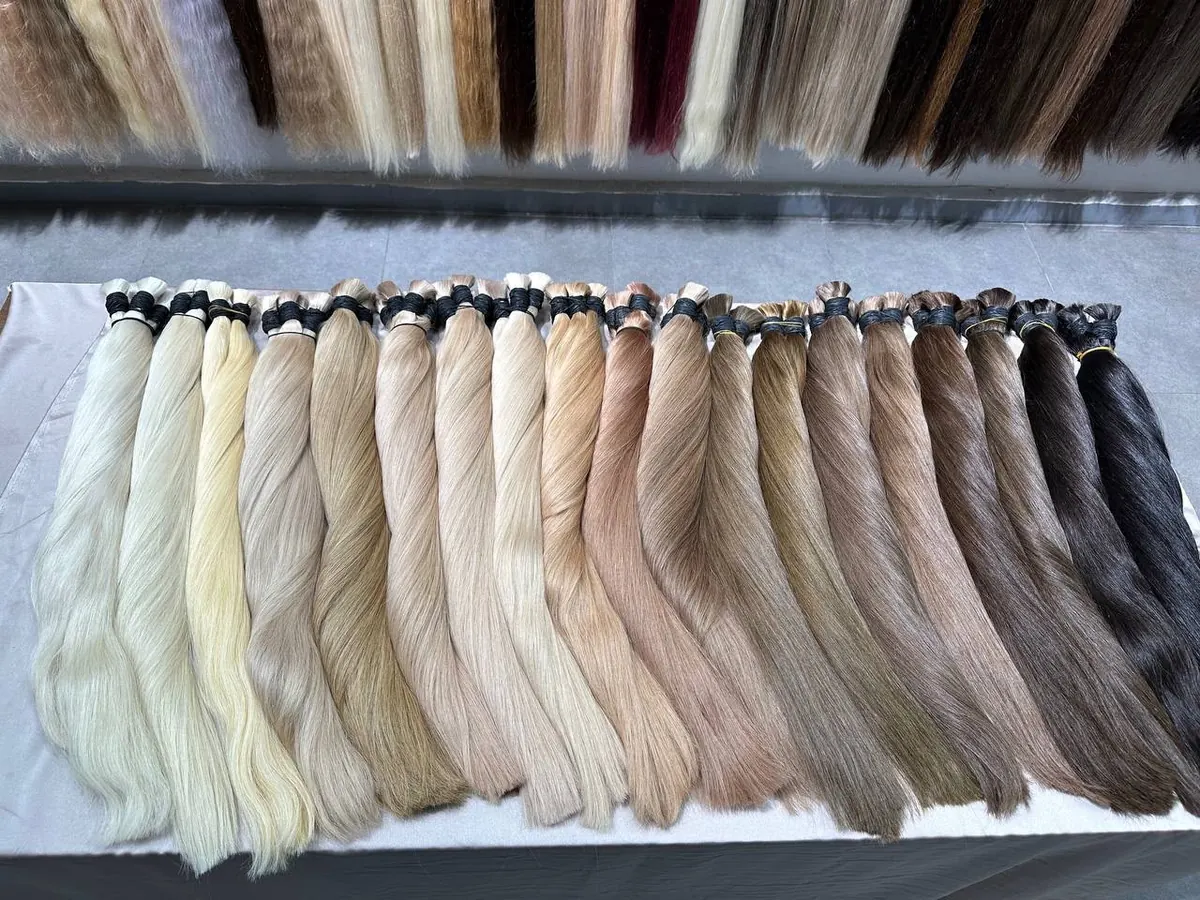 Studio spread · bulk hair collection — 100% Remy bulk hair extensions in Dubai